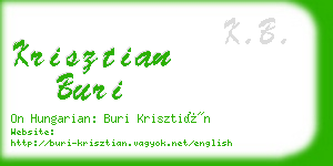 krisztian buri business card